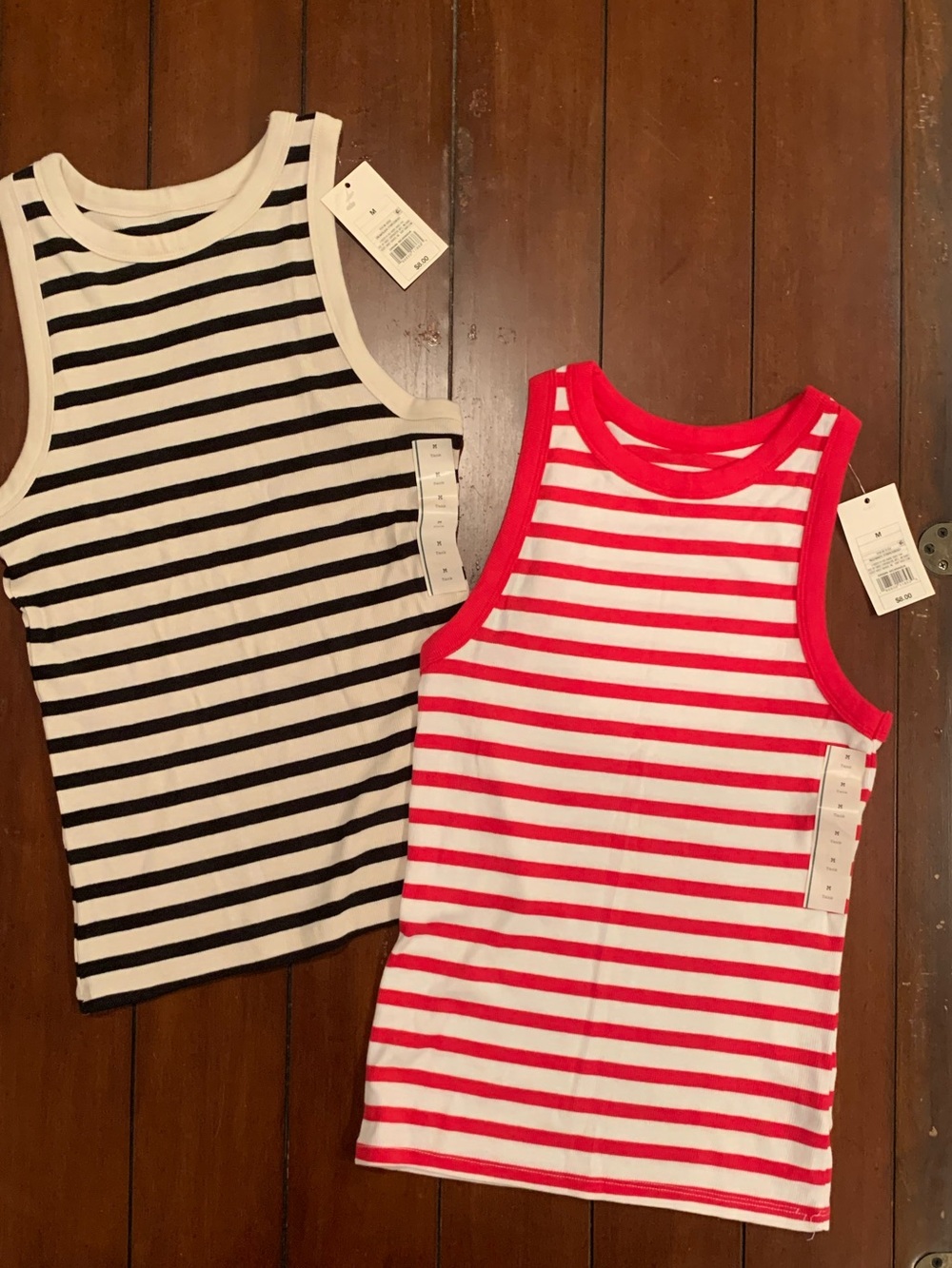 Red/White Striped Tank with Black/White Striped Tank Duo
